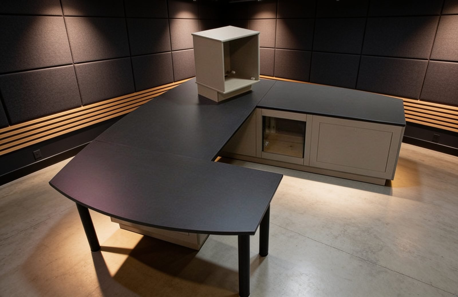 Modulux waterfall curve console